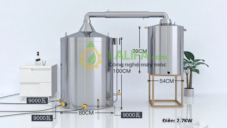 Nồi chưng cất tinh dầu 470 lít