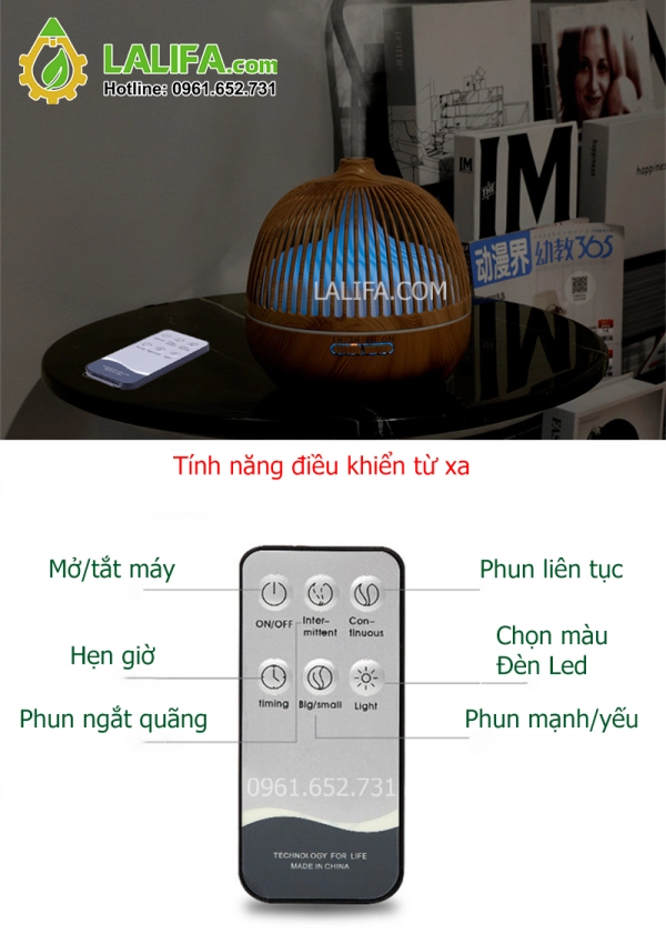 Máy khuếch tán tinh dầu lồng chim bằng gỗ cao cấp MTALA02