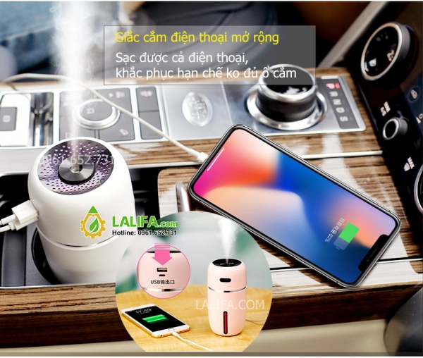 Máy tạo ẩm xông tinh dầu mini usb tiện dụng cho phòng ngủ phòng khách MTALA01